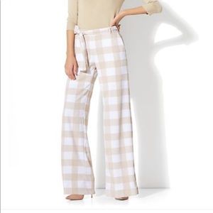 NWT NY&C wise leg pants tie waist Sz Large